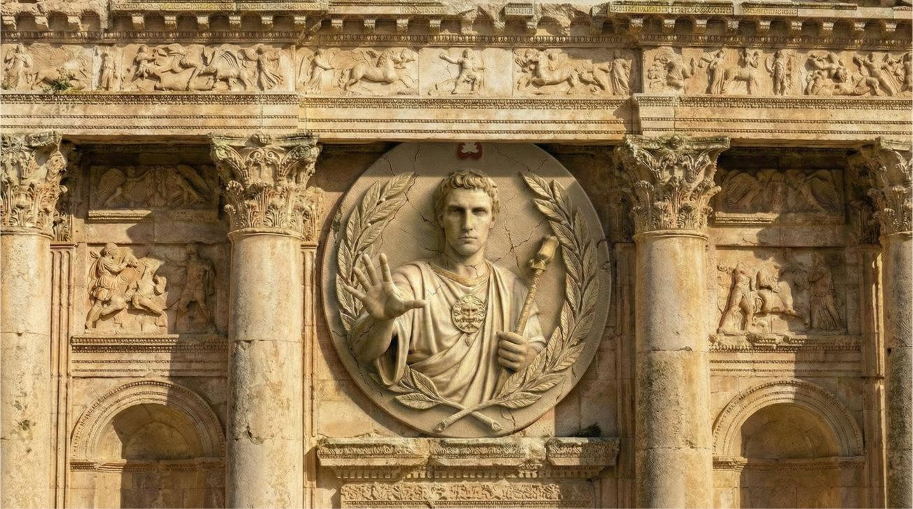 Ancient Roman soldiers exchanging secret coded messages on stone tablets, Julius Caesar cipher era